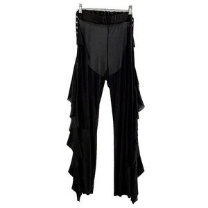 Sheer Chap Pants No Back Size S Black Pearl Beads Elastic Waist Sexy 3-15